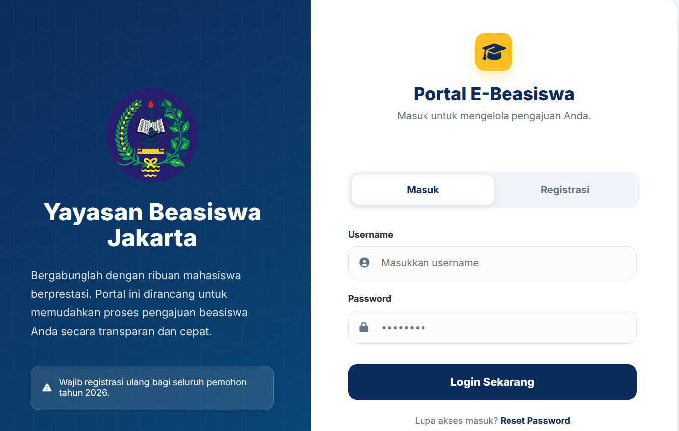 Penerima Bantuan Biaya Pendidikan (Beasiswa) Beasiswa Lanjutan Tahun 2026
